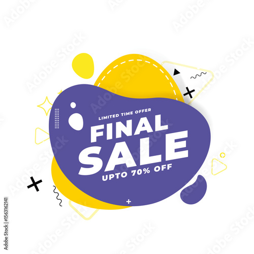 sale design elements colored flat modern shapes