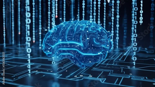 Futuristic AI Brain Circuit Animation in Tech World | Ideal for Tech Ads, AI Explainers, Neural Networks, Smart Devices, Innovation Talks