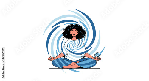 Serene Meditation: Woman Finding Inner Peace