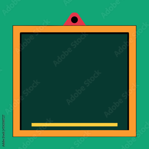 blank blackboard with chalk on a blackboard