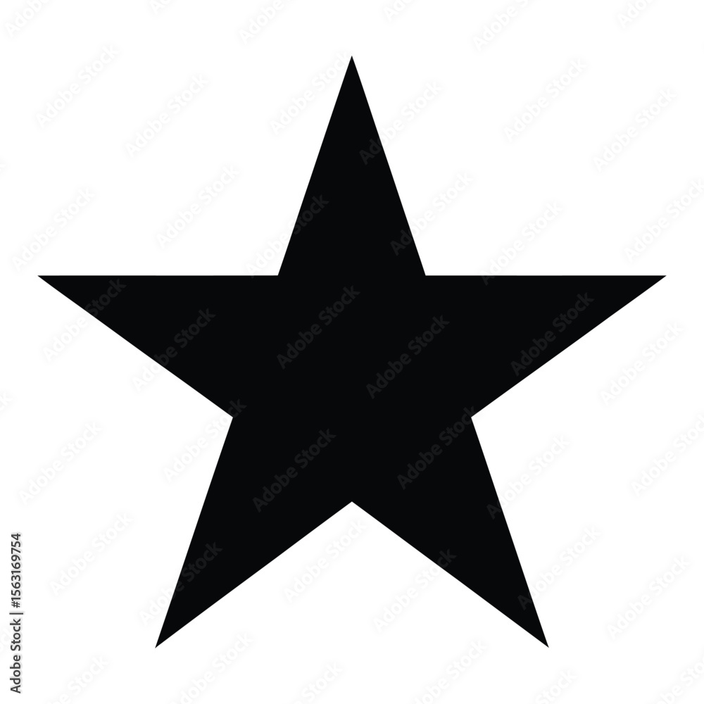 minimal black silhouette of five-pointed star icon on white background, perfect for graphic design, decoration, and logo templates minimal black silhouette of five-pointed star icon on white background, perfect for graphic design, decoration, and logo templates