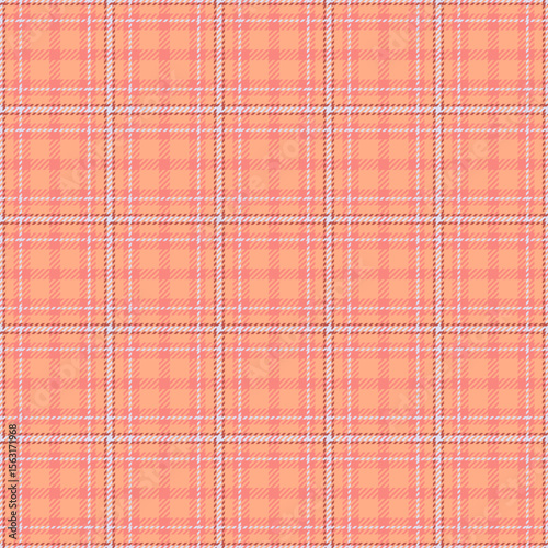 Easter texture vector tartan, best background fabric check. 1970s seamless pattern textile plaid in red and orange colors.