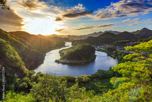 강원도 영월군 한반도 지형