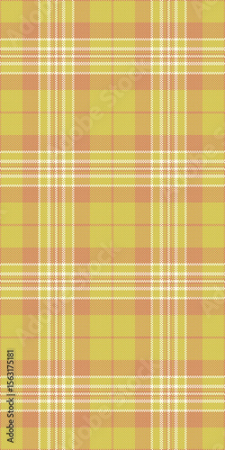 Mat fabric check pattern, commercial vector tartan textile. Order background texture seamless plaid in yellow and orange colors.