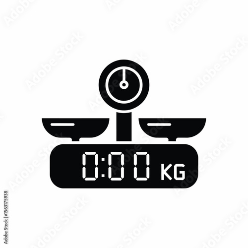 Electronic kitchen scale icon