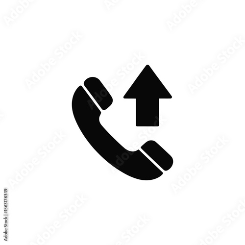 Outgoing call icon with upward arrow