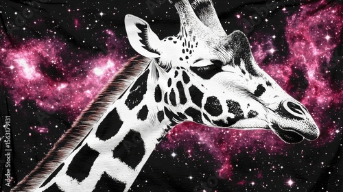Wallpaper Mural Cosmic Giraffe T-Shirt Design Torontodigital.ca