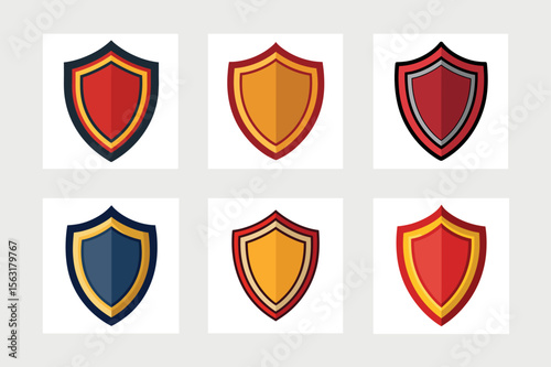  Classic shield icon vector illustration.