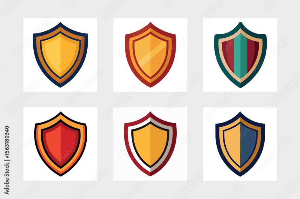 Classic shield icon vector illustration. Classic shield icon vector illustration.