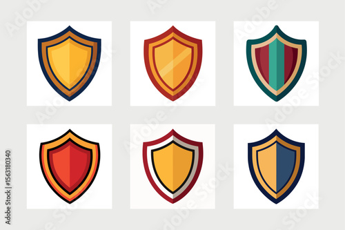  Classic shield icon vector illustration.