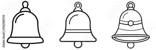 Metal Bell Coloring Page - Classic Bell Line Art Outline for Kids and Adults