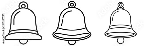 Metal Bell Coloring Page - Classic Bell Line Art Outline for Kids and Adults