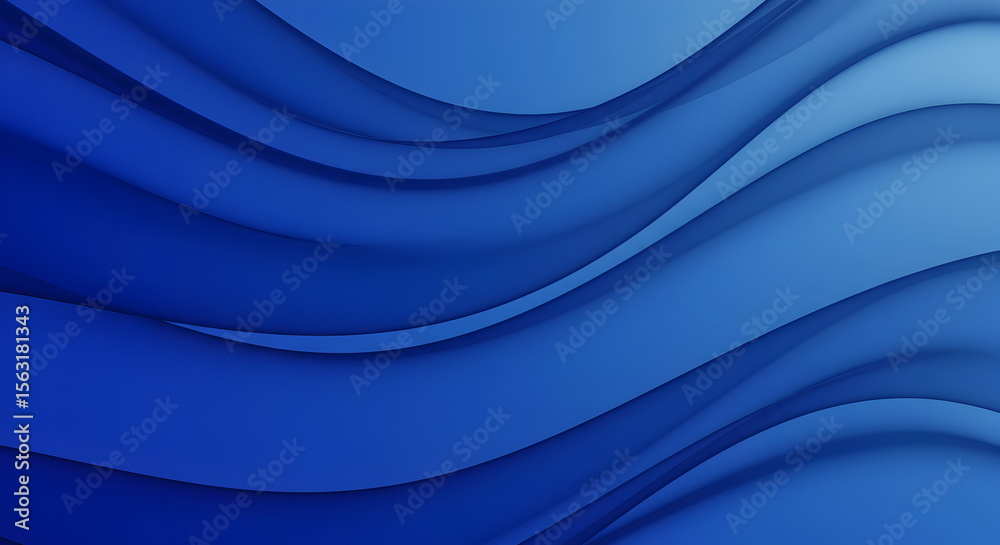Obraz premium Abstract Blue Wave Background Design Modern Style Elegant Smooth Curves Wallpaper
