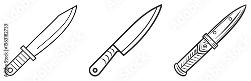 Office Knife Sketch Coloring Page - Utility Cutter Line Art for Kids and Adults