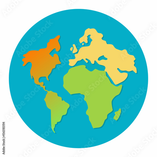 world map on white background