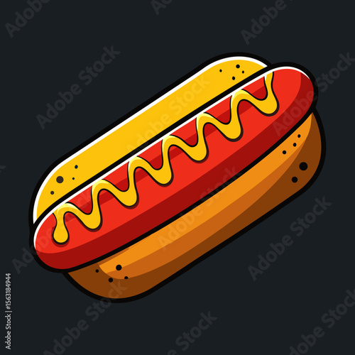 hot dog vector illustration