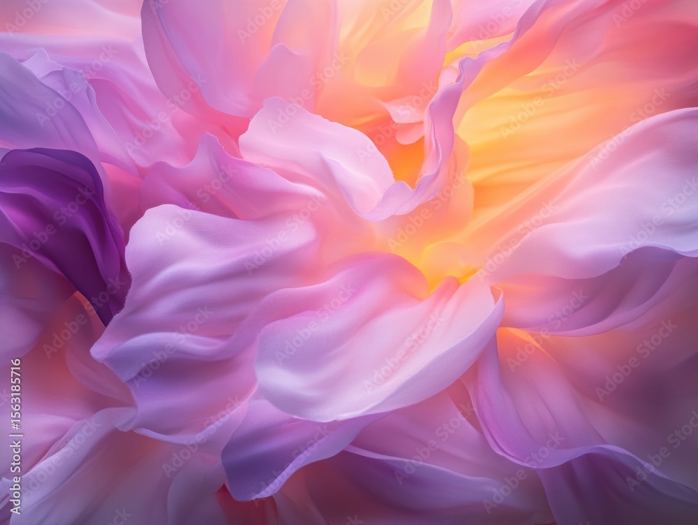 Obraz premium Lively floral explosion in vibrant neon pinks and purples displayed at a garden setting during spring