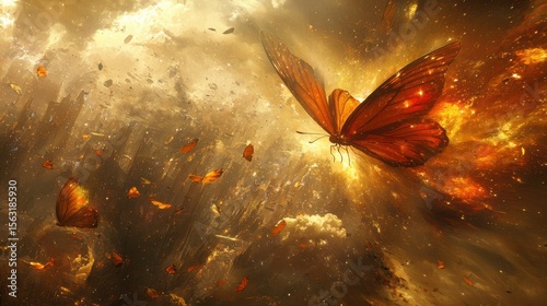 Wallpaper Mural Stellar Butterfly T-Shirt Art Torontodigital.ca