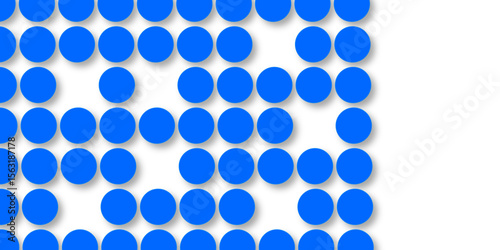 Seamless pattern of blue polka dots with transparent background. suit Kurt digital design motif colorful wallpaper illustration, traditional design. wall decorated blue mosaic tiles texture background