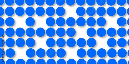 Seamless pattern of blue polka dots with transparent background. suit Kurt digital design motif colorful wallpaper illustration, traditional design. wall decorated blue mosaic tiles texture background