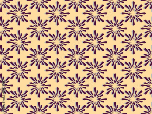 Seamless floral pattern with decorative flowers and vintage background design