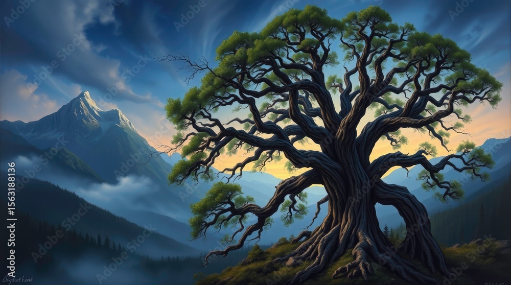 Obraz premium sunset in the mountains