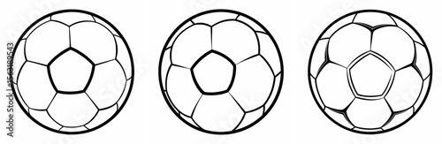 Soccer Ball Sketch Coloring Page - Sports Ball Line Art for Kids and Adults