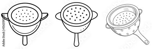 Spoon Coloring Book Page - Outline Vector Line Art Design