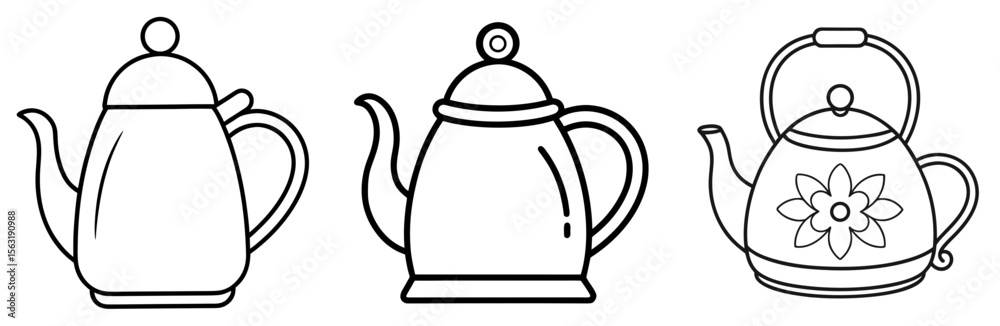 Obraz premium Stylus Coloring Book Page - Outline Vector Line Art Design