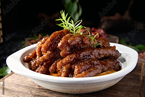 Fotografia Braised Tiger Skin Chicken Feet in Soy Sauce Soup