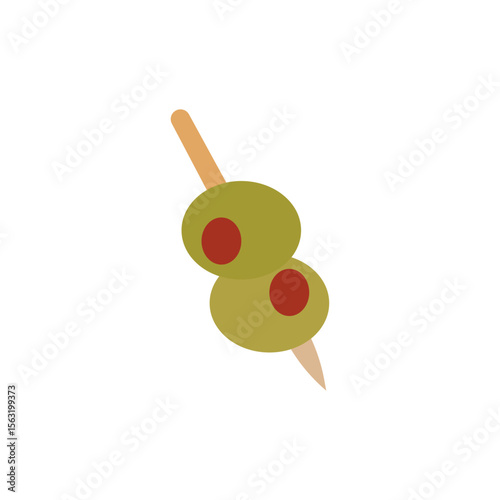 olives in a stick olive tapas emoji symbol sign icon vector illustration food 