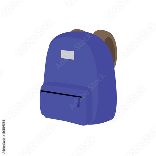 purple backpack emoji symbol sign icon vector illustration