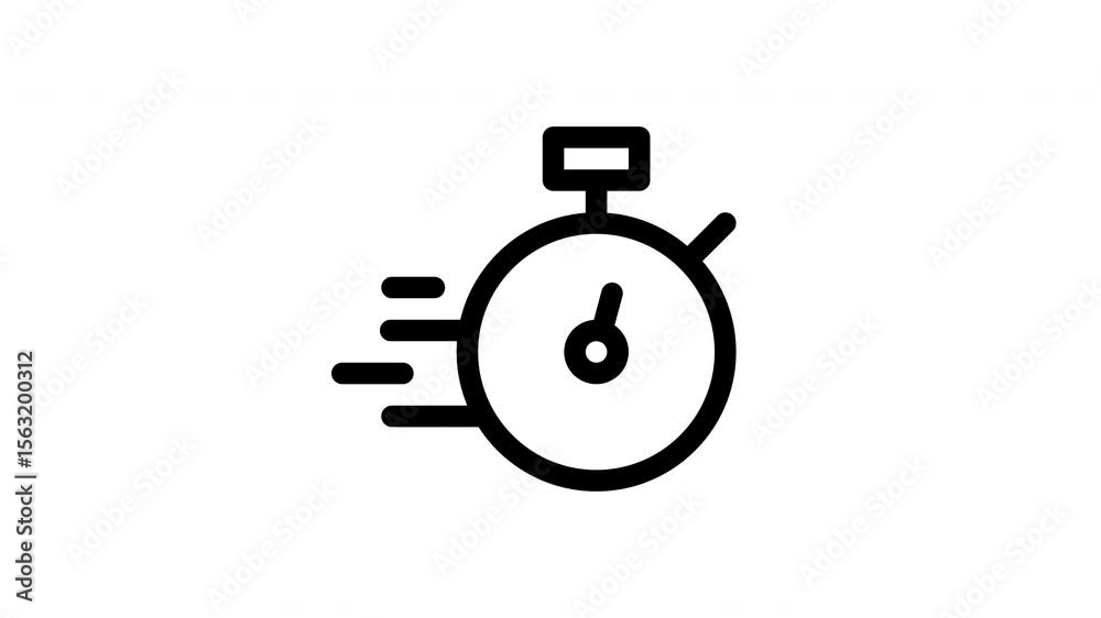 chronometer minimalist line animation