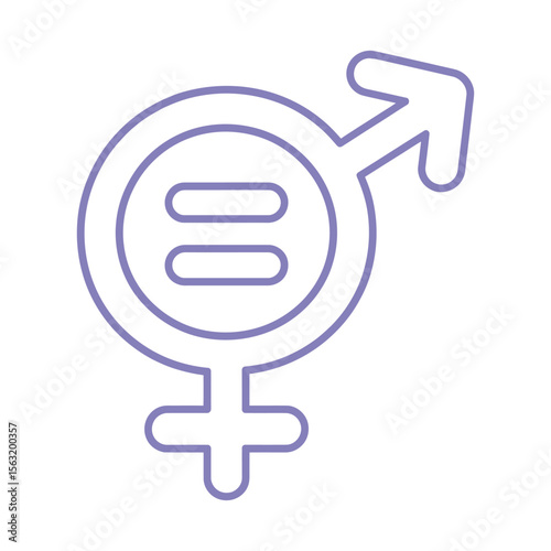 Equality Icon – Feminism Symbol in Editable Two Tone Style


