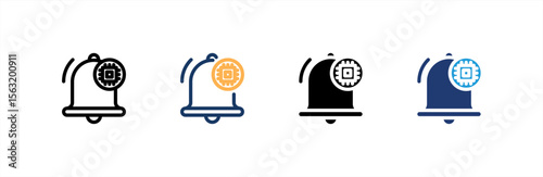 Reminder icon set multiple style collection. Vector illustration.