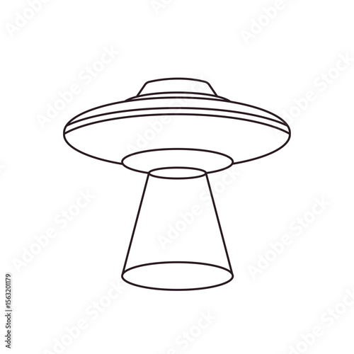 ufo alien flying saucer emoji symbol sign icon vector illustration