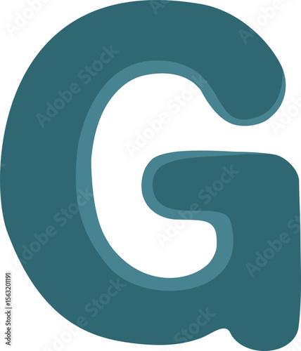 3d alphabet letter G