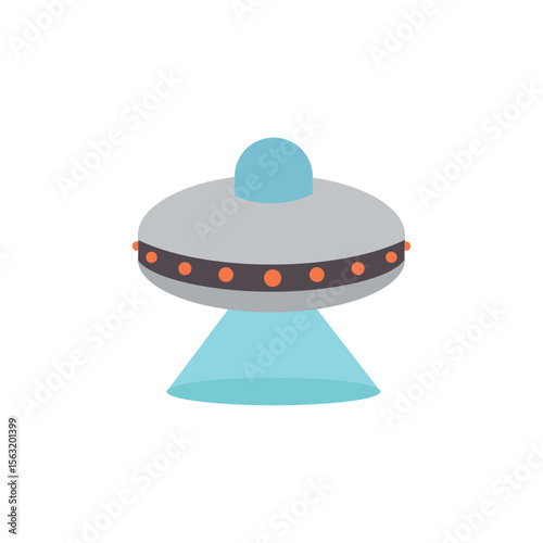 ufo alien flying saucer emoji symbol sign icon vector illustration