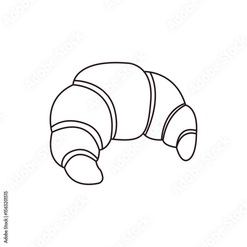 croissant bakery baked good french breakfast delicious emoji symbol sign icon vector illustration food