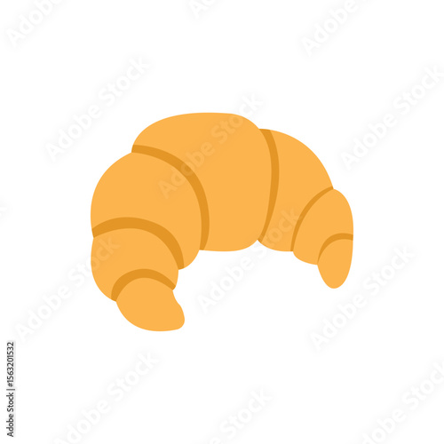 croissant bakery baked good french breakfast delicious emoji symbol sign icon vector illustration food