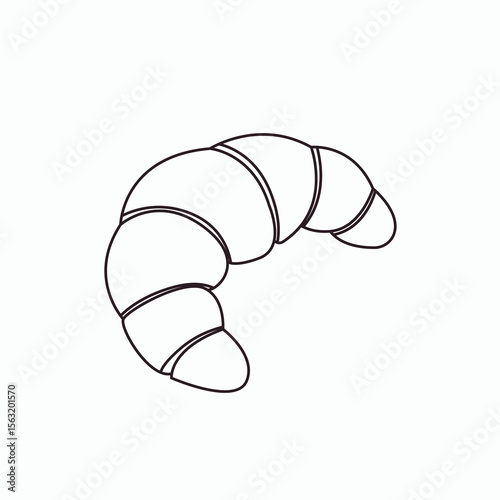 croissant bakery baked good french breakfast delicious emoji symbol sign icon vector illustration food