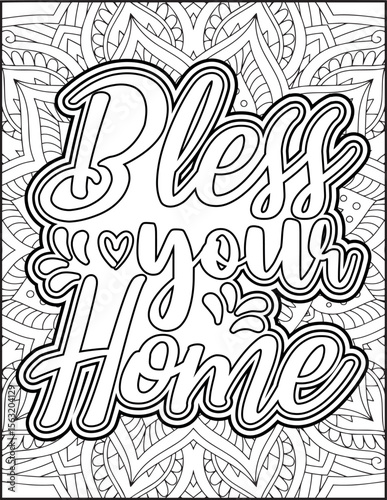 Bible Verse Coloring Page for Adults. Bible Mandala Coloring Page.