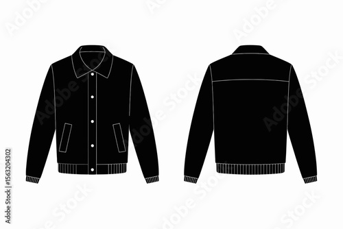 black leather jacket