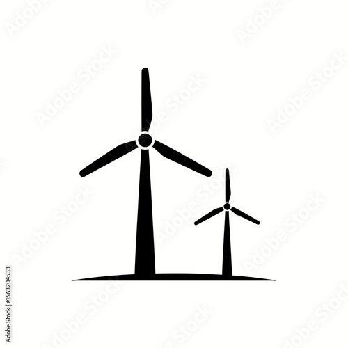 wind turbine isolated on white