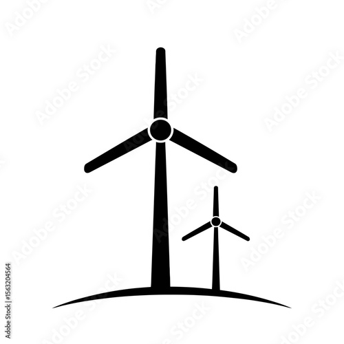 wind turbine isolated on white