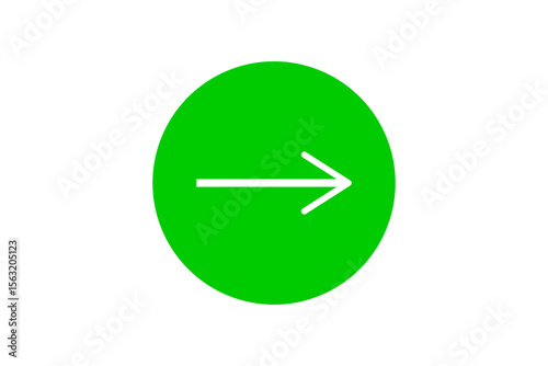 Free Download White arrow pointing right inside a green circle isolated on transparent background - GFXLoad