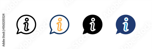 About icon set multiple style collection. Vector illustration.