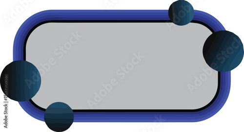Abstract background blue frame modern template design graphic element vector art