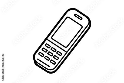 Cell Phone silhouette vector illustration