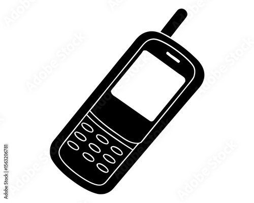 Cell Phone silhouette vector illustration